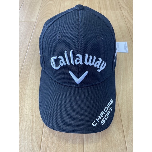 Callaway Golf(キャロウェイゴルフ)の新品タグ付きCallaway キャロウェイ 黒帽子  新品タグ付き  スポーツ/アウトドアのゴルフ(ウエア)の商品写真