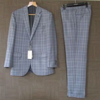 ブリオーニ(Brioni)の新品同様 ブリオーニ BRIONI ブルー系 チェック スーツ 48 イタリア製(セットアップ)