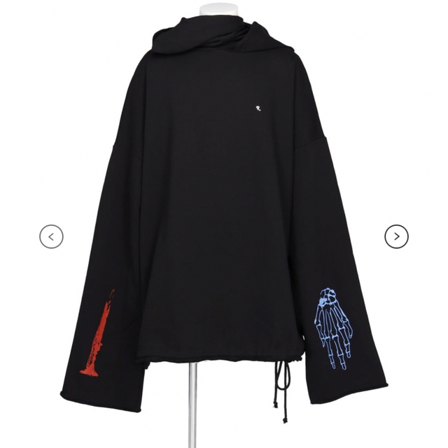 raf simons 2021aw オーバーサイズスカーフフーディトップス