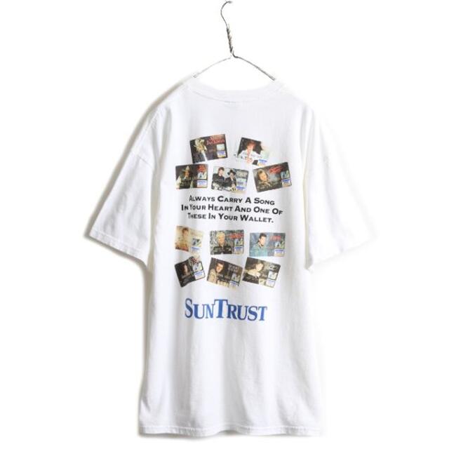 s 企業 プリント 半袖 Tシャツ XL オールド 白 ロゴ 当時物