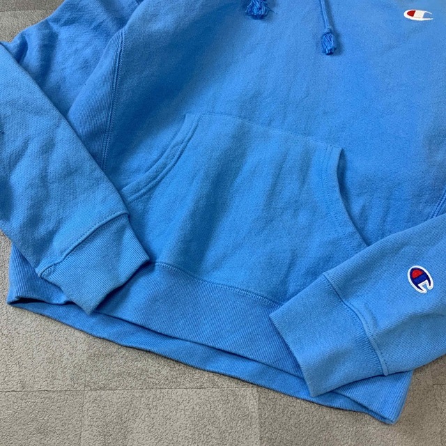 USA規格 青単 champion reverse weave パーカー