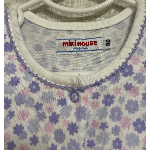 mikihouse(ミキハウス)のmikihouse 切り替え花柄ロンパース キッズ/ベビー/マタニティのベビー服(~85cm)(ロンパース)の商品写真