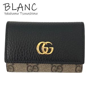 グッチ(Gucci)のグッチ 6連キーケース GGマーモント GGスプリーム ベージュブラック 456118 GUCCI 横浜BLANC(キーケース)