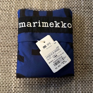 マリメッコ(marimekko)のラスト1 完売 未使用 マリメッコ ブルー マリロゴ スマートバッグ エコバッグ(エコバッグ)