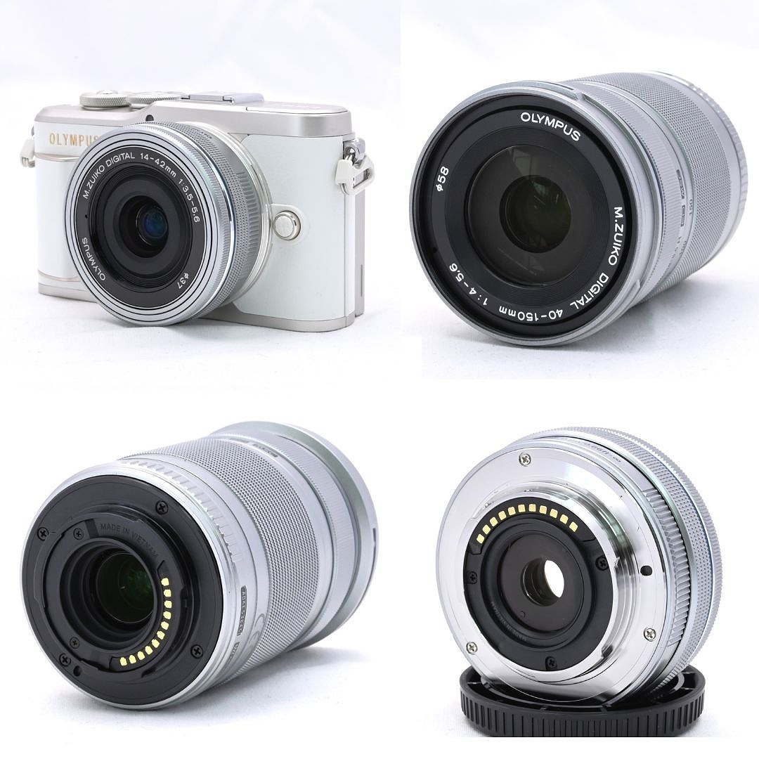 OLYMPUS - OLYMPUS PEN E-PL10 EZダブルズームキット ホワイトの OLYMPUS - OLYMPUS PEN E-PL10 EZダブルズームキット ホワイトの