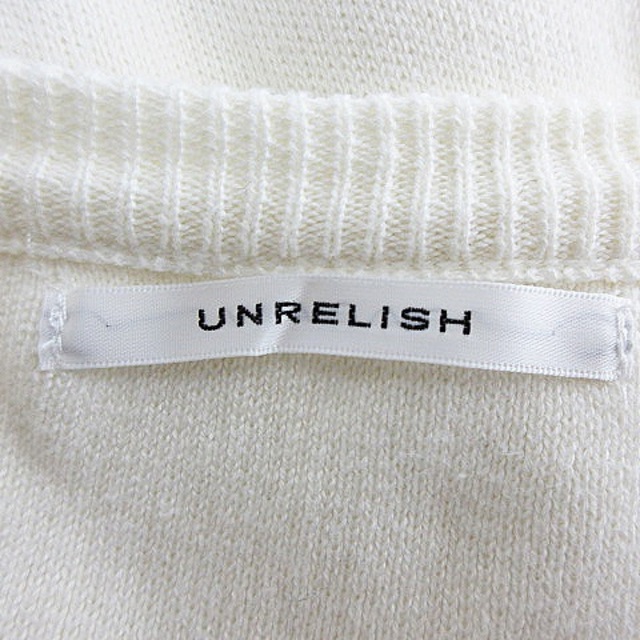 UNRELISH(アンレリッシュ)のアンレリッシュ ワンピース ニットワンピ ミモレ丈 半袖 クルーネック M 白 レディースのワンピース(ロングワンピース/マキシワンピース)の商品写真