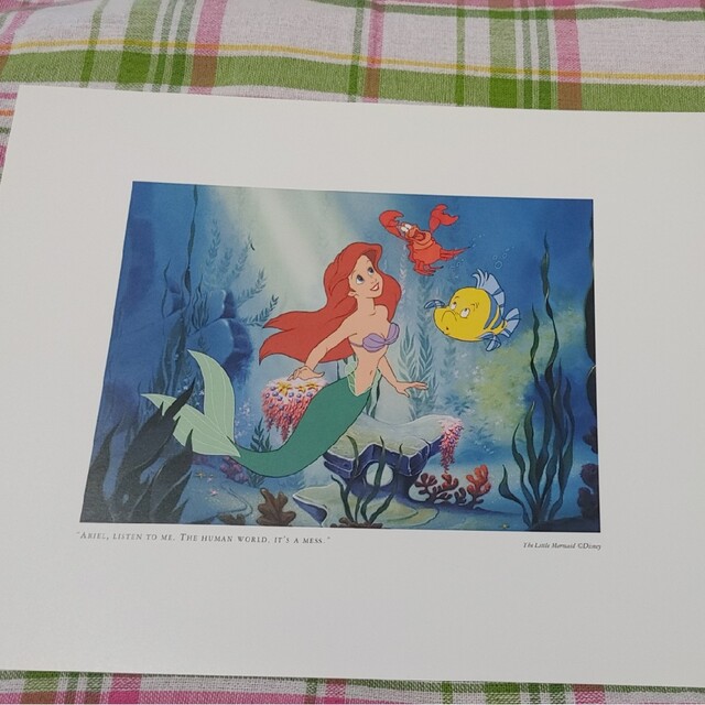 Disney(ディズニー)のリトルマーメイド ディズニー アート リトグラフ エンタメ/ホビーの美術品/アンティーク(絵画/タペストリー)の商品写真