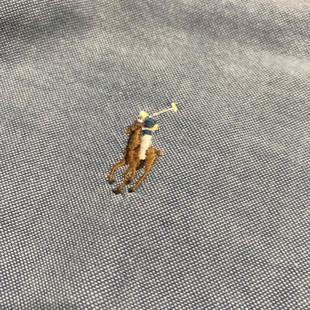 ラルフローレン ブルー 青 ボタンダウンシャツ キッズUSA希少
