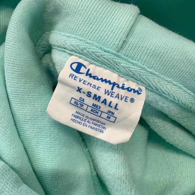 USA規格 青単 champion reverse weave パーカー