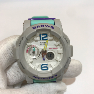 ベビージー(Baby-G)のRR548 CASIO BABY-G BGA-180 LAD グレー✖️グリーン(腕時計)