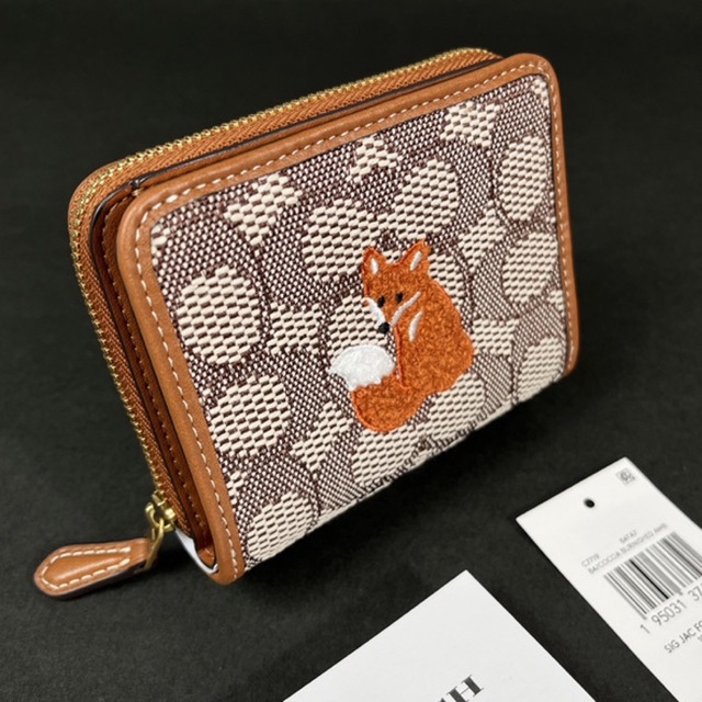 COACH シグネチャー ジャカード フォックス 二つ折り財布 C7719 新品