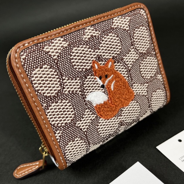 COACH(コーチ)のCOACH シグネチャー ジャカード フォックス 二つ折り財布 C7719 新品 レディースのファッション小物(財布)の商品写真