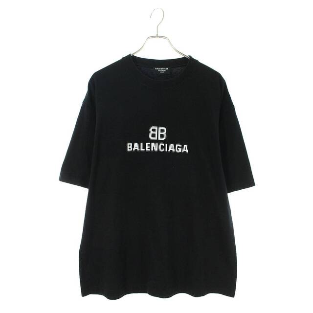 Balenciaga - バレンシアガ  21AW  612966 TKV17 ピクセルロゴオーバーサイズTシャツ メンズ S