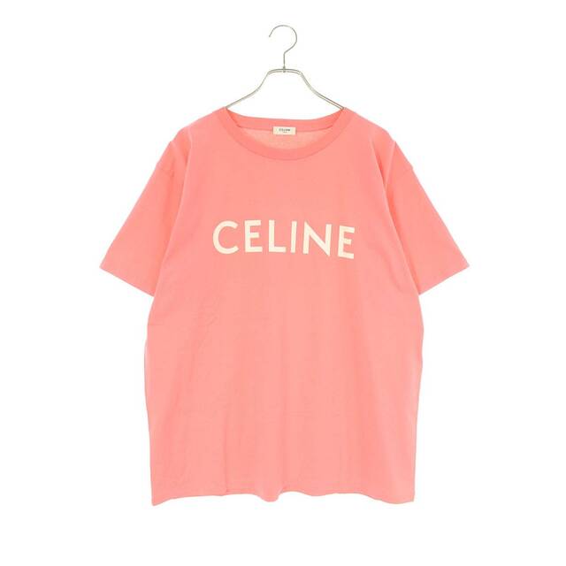 爆買い!】 celine L メンズ ルーズフィットロゴプリントTシャツ