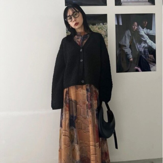 Ameri VINTAGE(アメリヴィンテージ)のAmeriVINTAGE 完売品 UND GYPSUM ART DRESS レディースのワンピース(ロングワンピース/マキシワンピース)の商品写真