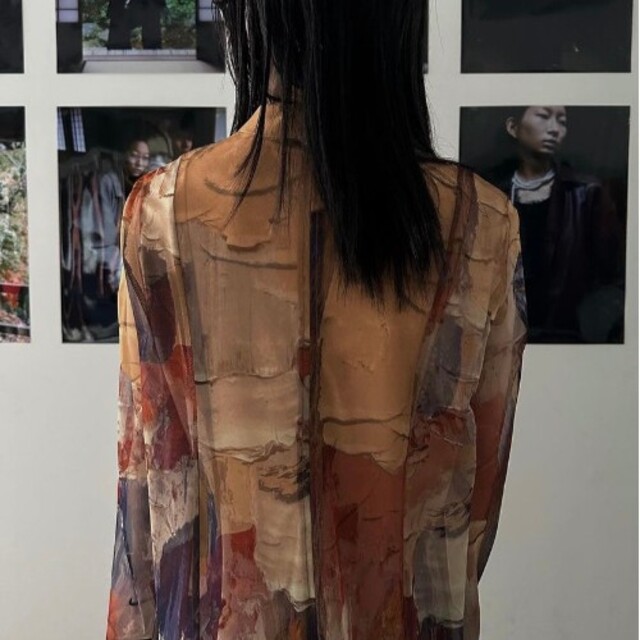 Ameri VINTAGE(アメリヴィンテージ)のAmeriVINTAGE 完売品 UND GYPSUM ART DRESS レディースのワンピース(ロングワンピース/マキシワンピース)の商品写真