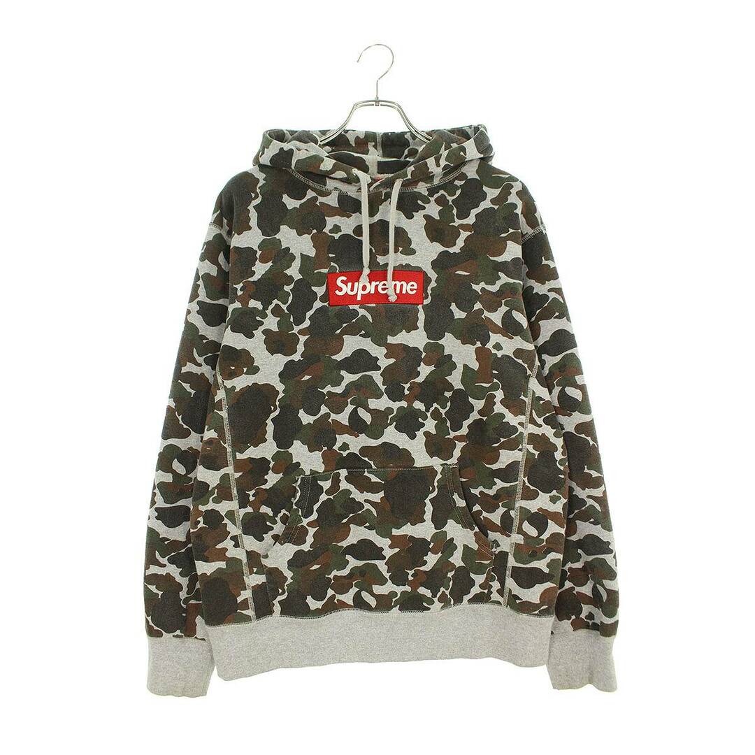 シュプリーム  12AW  Box Logo Pullover ボックスロゴカモフラ柄プルオーバーパーカー  メンズ L