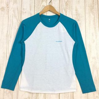 モンベル(mont bell)のWOMENs M  モンベル WIC ラグラン ロングスリーブ Tシャツ MONTBELL 1104719 ブルー系(その他)