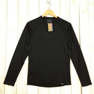 パタゴニア(patagonia)のMENs XS  パタゴニア キャプリーン ミッドウェイト クルー Capilene Midweight Crew-Neck Shirt ベースレイヤー ロングスリーブ Tシャツ PATAGONIA 44427 BLK Black ブラック系(その他)