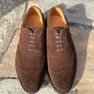 ジョンロブ(JOHN LOBB)の【オーダー品！！】スエード　ウィングチップ　26.0cm 三陽山長(ドレス/ビジネス)