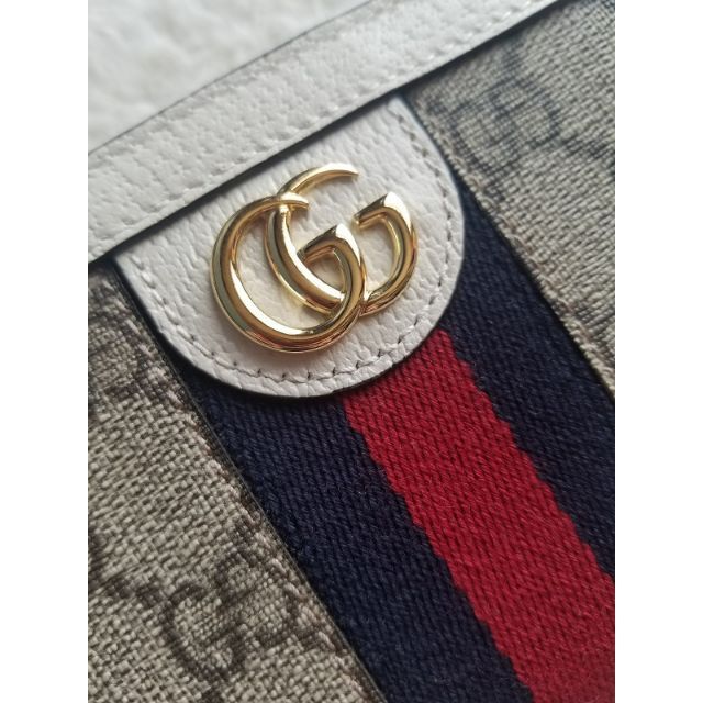 国内完売 GUCCI グッチ オフィディア ウェブ ストライプ ジップ 長財布