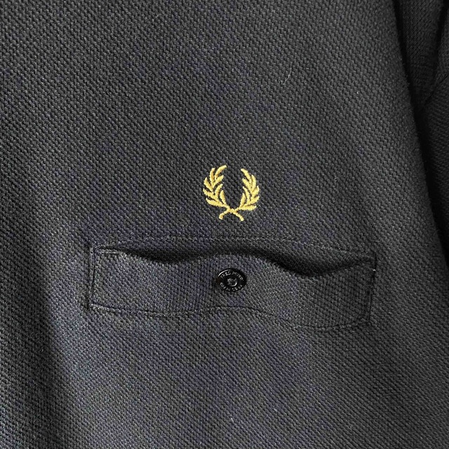 FRED PERRY(フレッドペリー)のFred Perry フレッドペリー 鹿の子 ロンT ブラック L メンズのトップス(Tシャツ/カットソー(七分/長袖))の商品写真
