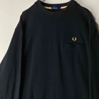 フレッドペリー(FRED PERRY)のFred Perry フレッドペリー 鹿の子 ロンT ブラック L(Tシャツ/カットソー(七分/長袖))