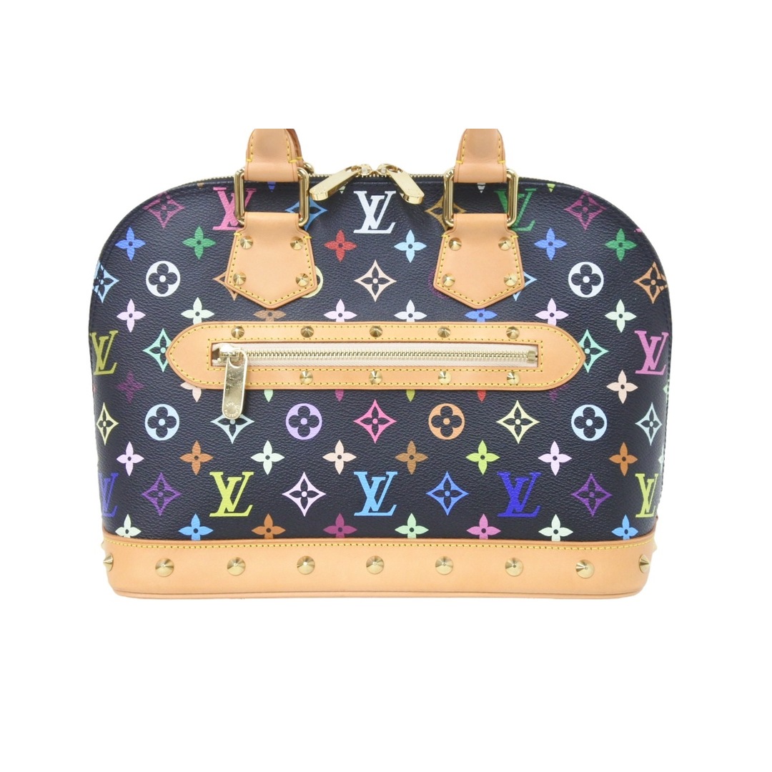 極美品 LOUIS VUITTON ルイヴィトン モノグラムマルチ ハンドバッグ アルマ M92646 ブラック マルチ ゴールド金具  48261