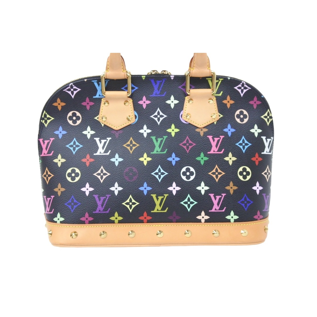 極美品 LOUIS VUITTON ルイヴィトン モノグラムマルチ ハンドバッグ アルマ M92646 ブラック マルチ ゴールド金具  48261