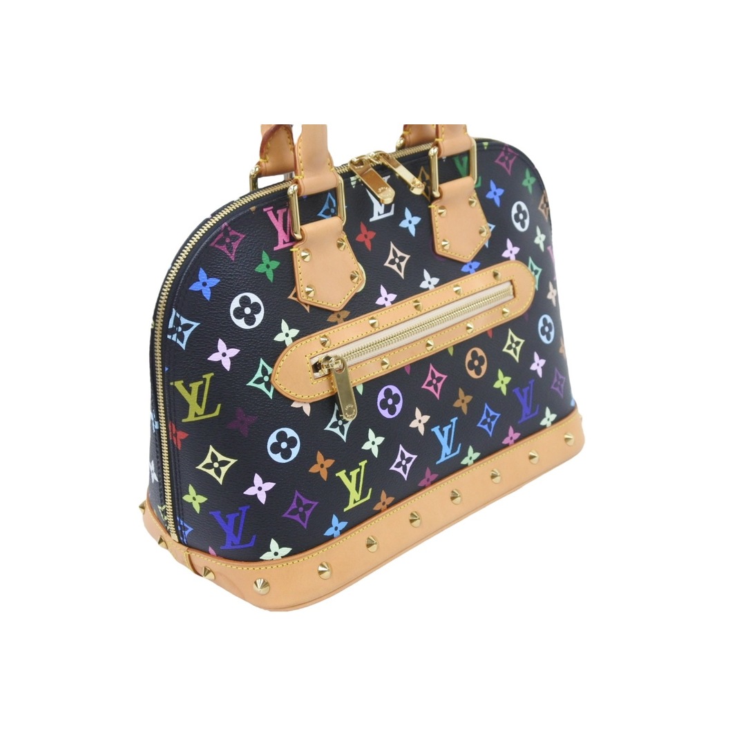 極美品 LOUIS VUITTON ルイヴィトン モノグラムマルチ ハンドバッグ アルマ M92646 ブラック マルチ ゴールド金具  48261