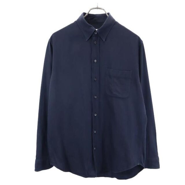 アルマーニコレッツォーニ 長袖 シャツ 40 ネイビー系 ARMANI COLLEZIONI メンズ   【230407】