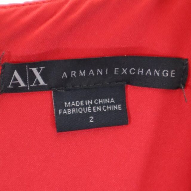 アルマーニエクスチェンジ ノースリーブ ワンピース 2 赤 ARMANI EXCHANGE レディース   【230407】 7