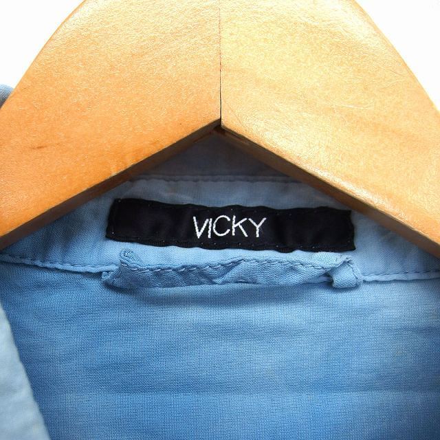 VICKY(ビッキー)のビッキー VICKY カジュアル シャツ ブラウス チュニック 透け感 レディースのトップス(シャツ/ブラウス(長袖/七分))の商品写真