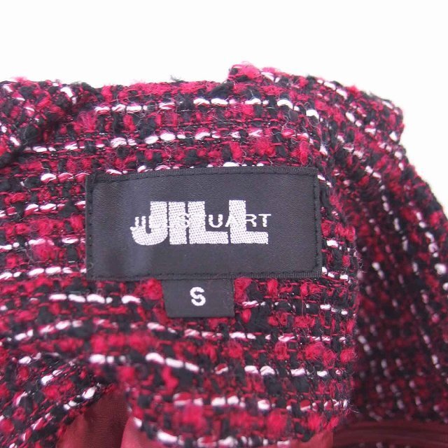 JILLSTUART(ジルスチュアート)のジルスチュアート フレア サスペンダー スカート ツイード ひざ丈 S 赤紫 レディースのスカート(ひざ丈スカート)の商品写真