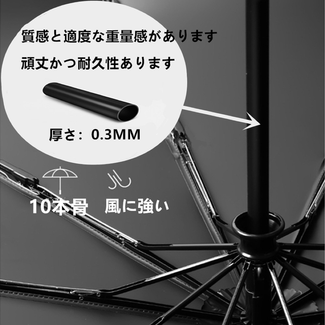折り畳み傘 メンズ 大きい ワンタッチ 自動開閉 傘 耐風 超撥水 ビッグサイズ メンズのファッション小物(傘)の商品写真