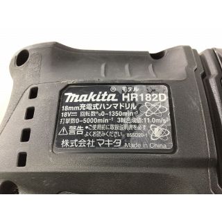 ☆比較的綺麗☆makita マキタ 18V 18mm充電式ハンマドリル HR182D バッテリー(18V 6.0Ah)付き SDSプラスシャンク  ハンマードリル 69409