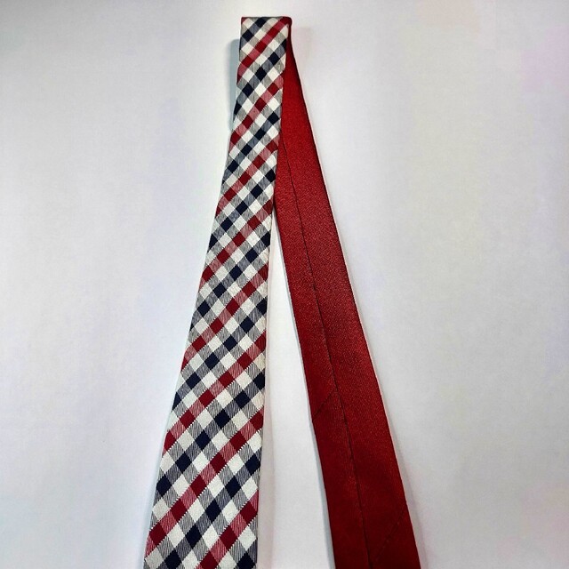 261【TOWNGENT】タウンゼント ネクタイ  赤×黒×白×チェック メンズのファッション小物(ネクタイ)の商品写真