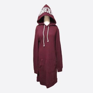 アバクロンビーアンドフィッチ(Abercrombie&Fitch)の★新品★アバクロンビー&フィッチ★スウェットワンピース (Burgundy/L)(ひざ丈ワンピース)