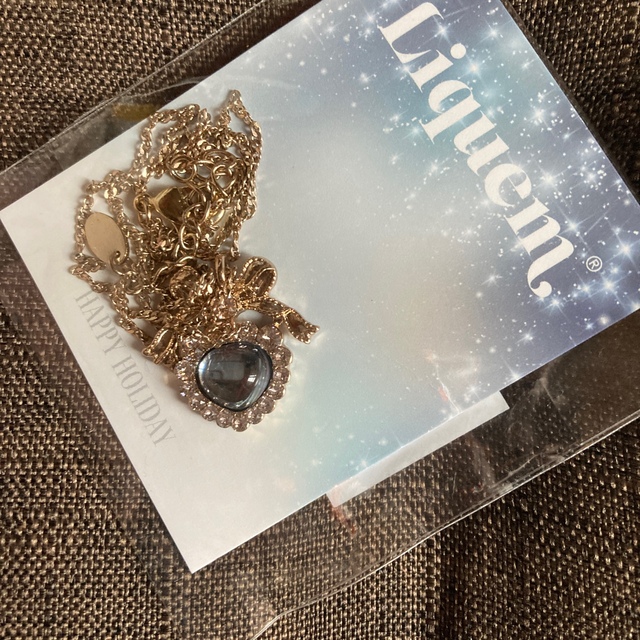 Liquem リキュエム　Gemリボンハートイヤリングとペンダントセットアクセサリー