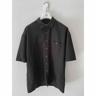 コモリ(COMOLI)のシャドウストライプ 半袖シャツ 古着 オーバーサイズ(Tシャツ/カットソー(半袖/袖なし))