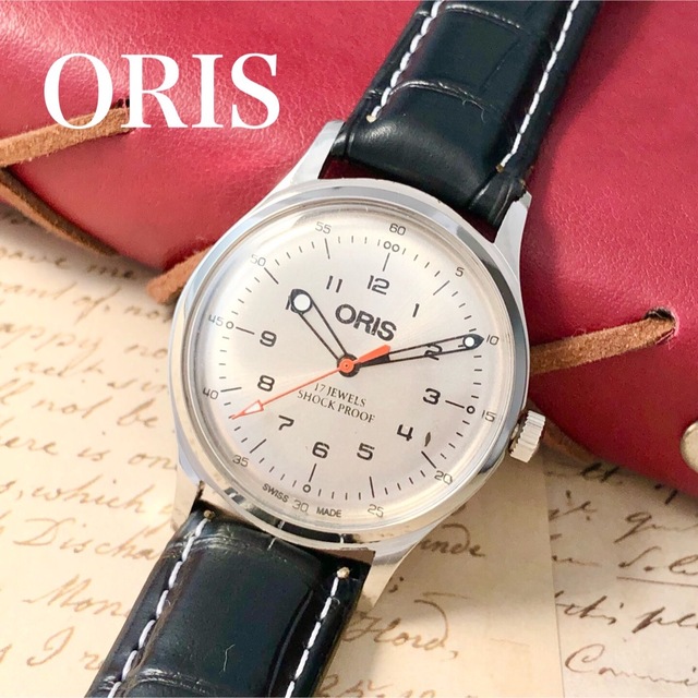 ■美品■オリス■ORIS 手巻き機械式1980年代ヴィンテージメンズ腕時計