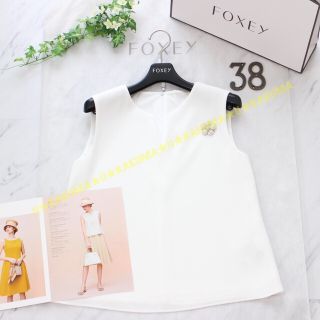 フォクシーニューヨーク、綿混シャツブラウス、サイズ38.S~M。FOXEY