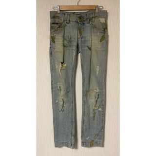 ドルチェアンドガッバーナ(DOLCE&GABBANA)のDOLCE&GABBANA damage paint jeans y2k(デニム/ジーンズ)