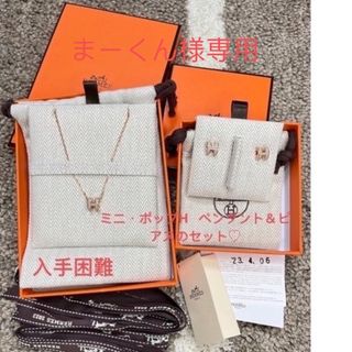 エルメス(Hermes)のレア✨HERMES ✨ポップアッシュ ミニ ペンダント＆ピアス(ネックレス)