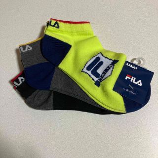 フィラ(FILA)の【値下げしました】フィラ　ソックス　3足　未使用(靴下/タイツ)