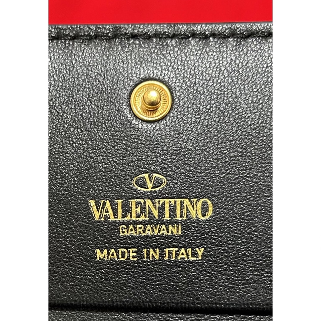 定価¥76200 VALENTINO ヴァレンティノ ロゴ財布 黒 ブラック 定価¥76200 VALENTINO ヴァレンティノ ロゴ財布 黒 ブラック