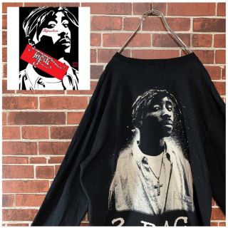 ミュージックティー(MUSIC TEE)の【美品】EDEN XXX 2pac バックプリント　ラップロンTee(Tシャツ/カットソー(七分/長袖))