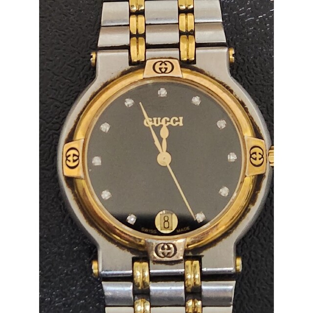Gucci(グッチ)のGUCCIダイヤ入り腕時計 メンズの時計(腕時計(アナログ))の商品写真