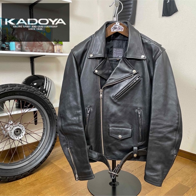 KADOYA - ☆KADOYA カドヤ レザージャケット ハードステア ブラック/LL