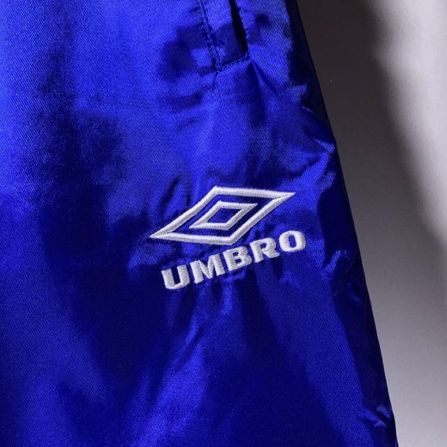 90s  UMBRO 青タグ 中綿 ナイロンパンツ XXL 刺繍ロゴ